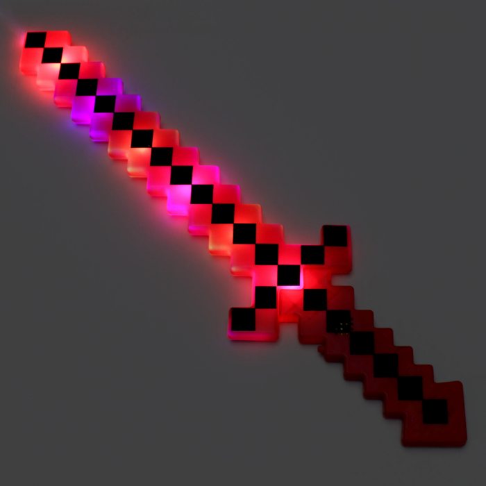 Pixelschwert Rot mit Beleuchtung
