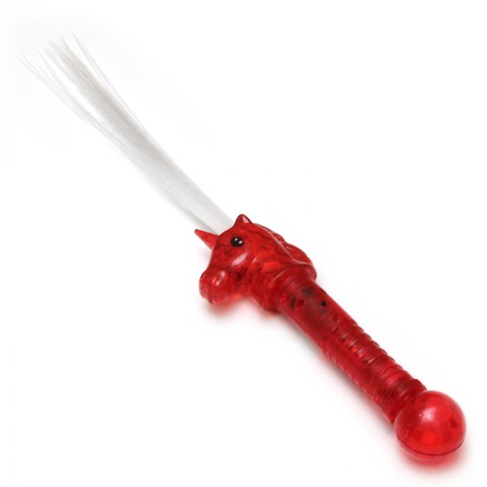 Red unicorn fiberglass rod