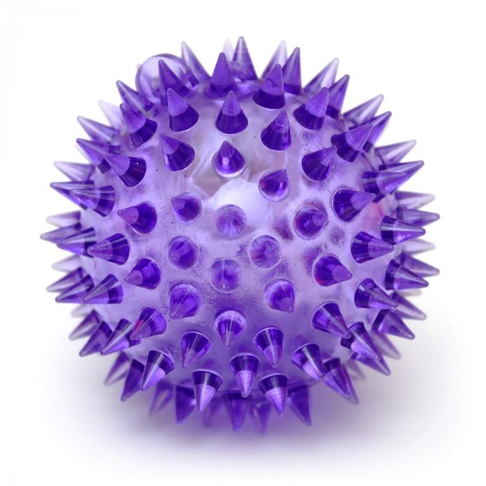 Purple massageball with LED