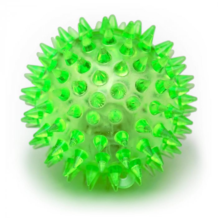 Green pimple ball with strobe