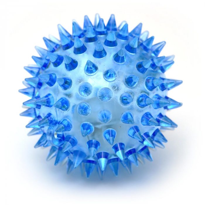 Blue LED ball with knobs