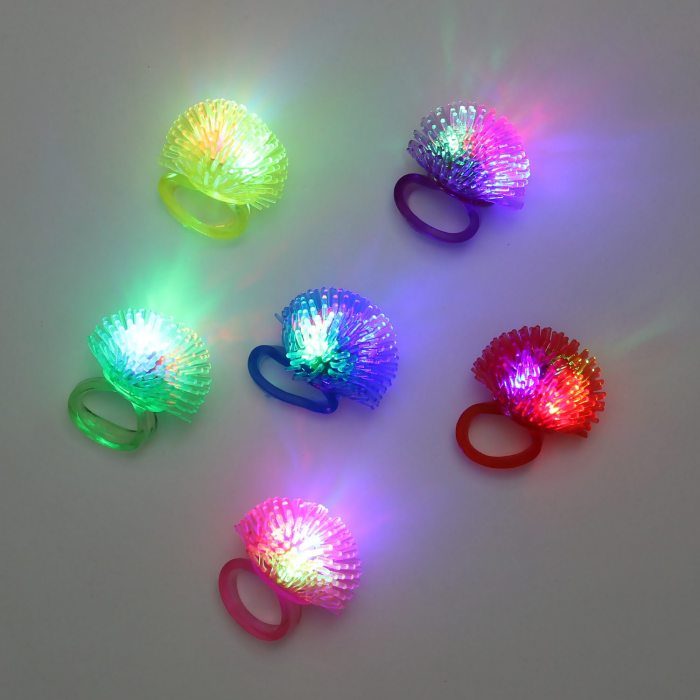 soft universal rings with colorful LEDs