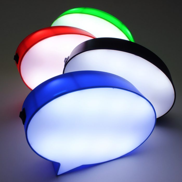 Colorful saying lights