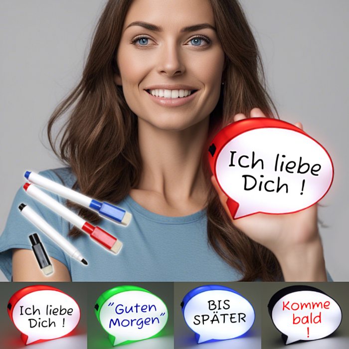 Luminous speech bubble 4 colors
