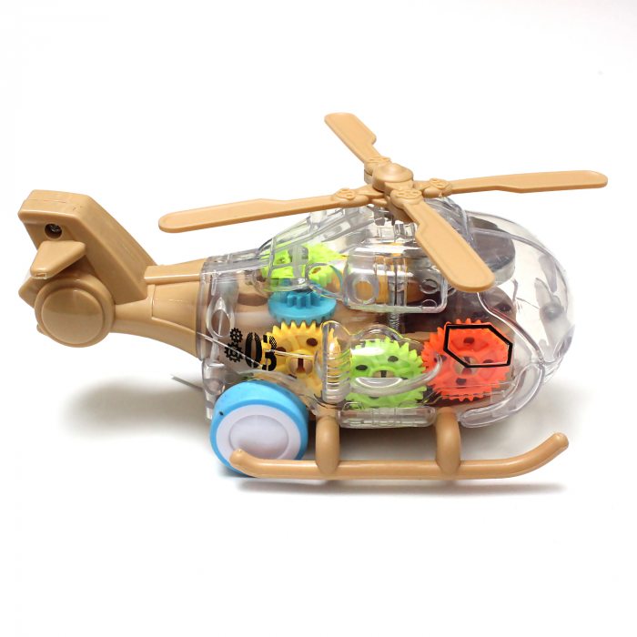 Floor toy vehicle with bell and light