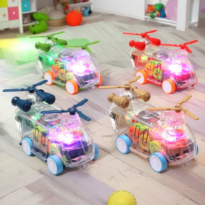 Children's toy helicopter with LEDs