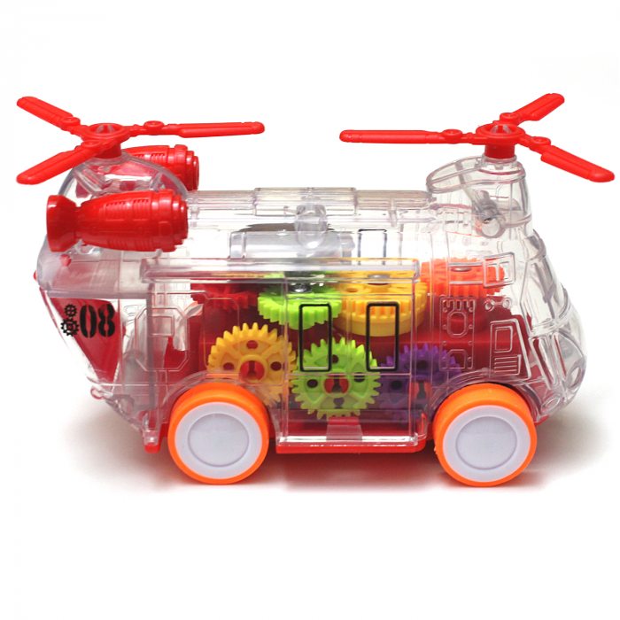 Flywheel vehicle with sound and LEDs