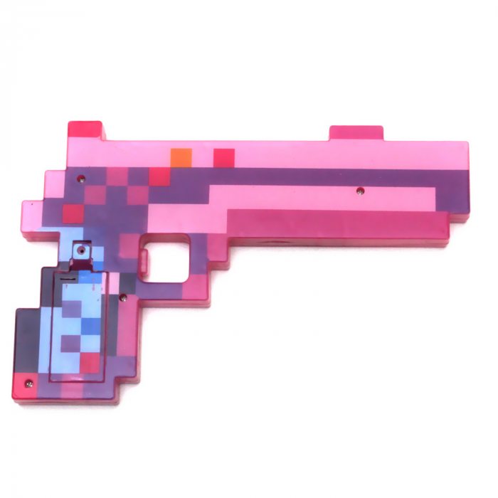 Kostümpistole als Pixel in pink