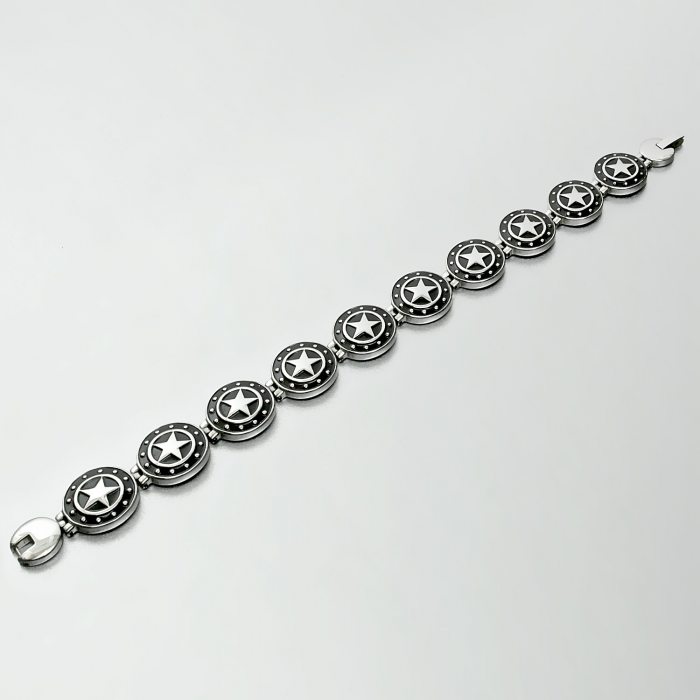 Stainless steel bracelet with stars