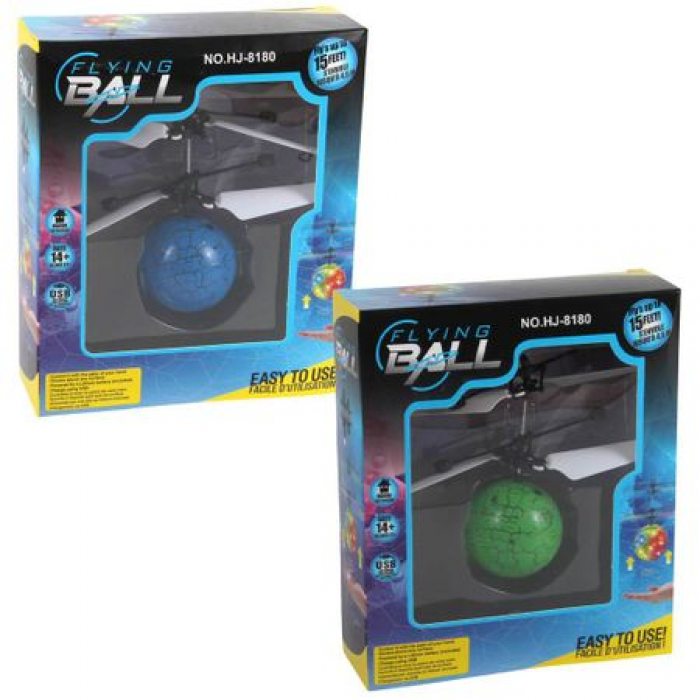 Fliegender Hubschrauber Ball mit LED-Beleuchtung I Selbstfliegende Mini Drohne I Sensor Infrarot-Induktions gesteuertes fliegendes Spielzeug I Indoor Drohne