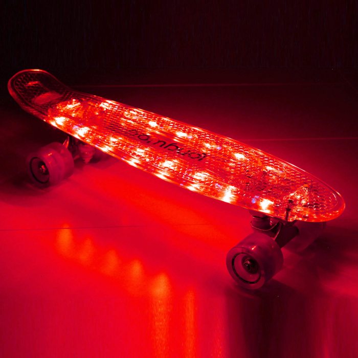 LED-Skateboard I Leuchtendes Pennyboard mit LED-RollenI I Akkubetrieben mit 6 Licht Optionen