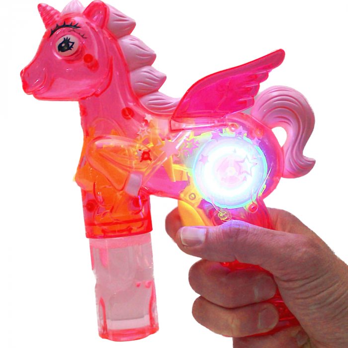 Einhorn Seifenblasen Pistole led