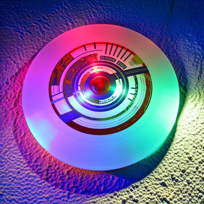 LED flying disc throwing game