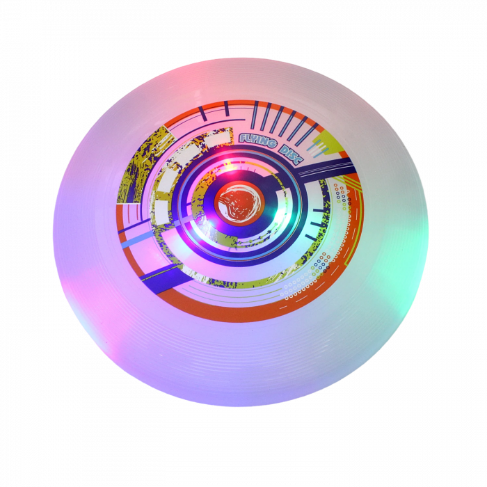 Red flying disc with LED