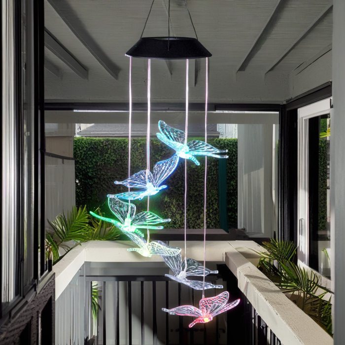 Terrace light decoration butterflies