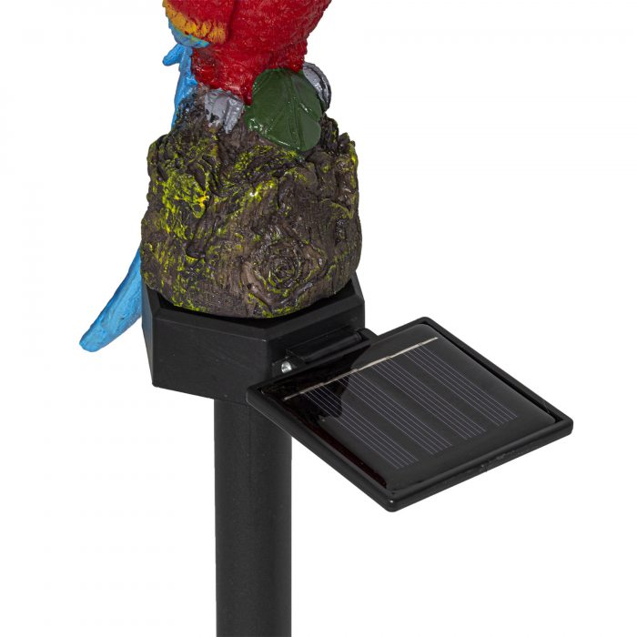 Papagei Gartenleuchte Solar-Modul