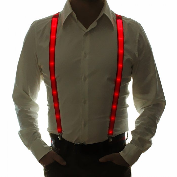 light up led supender red