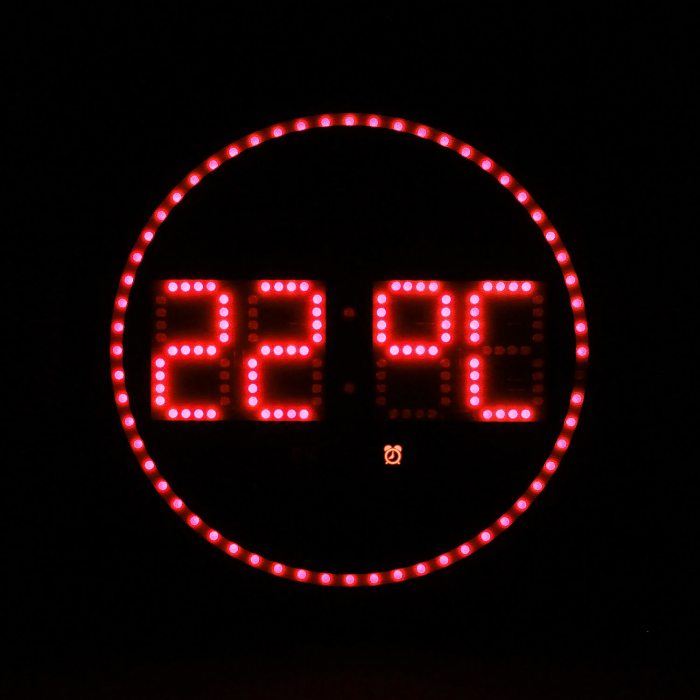 led wallclcok red