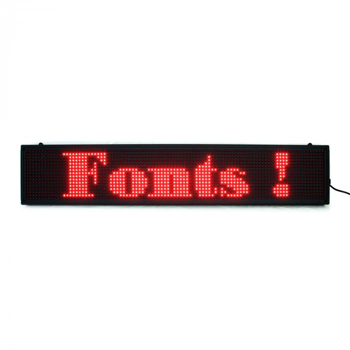 laufschriftanzeige mit eigenen Fonts