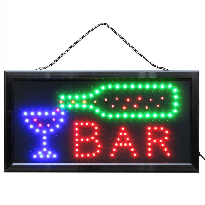 bar led schild gunstig ausgeschaltet