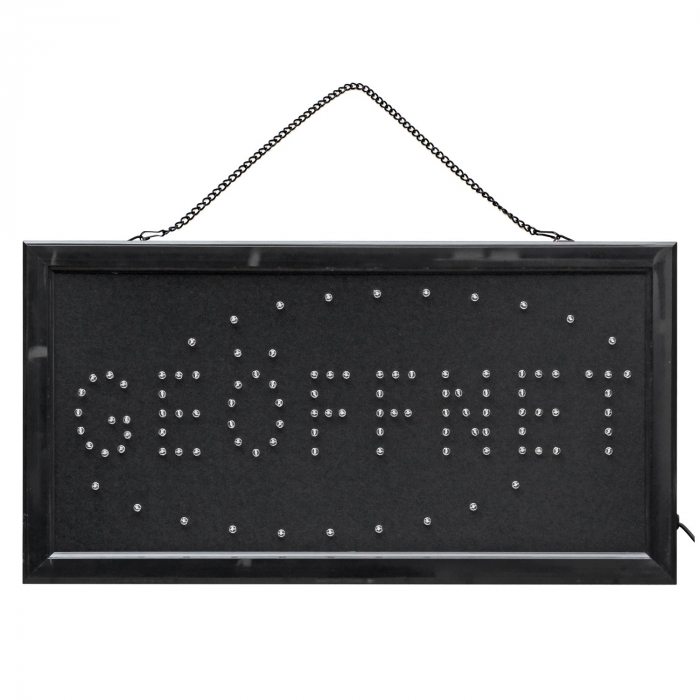 LED Schild GEÖFFNET 48x25 cm Leuchtschild Innen Großschreibung rote & blaue LEDs Ladenschilder günstig kaufen