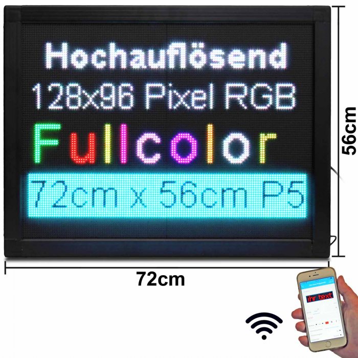programmierbare fullcolor led-laufschrift p5 rgb