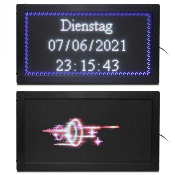 zeit anzeige led system