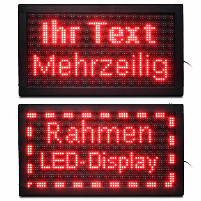 LED ticker 72x40 cm red WiFi advertising sign indoors P10