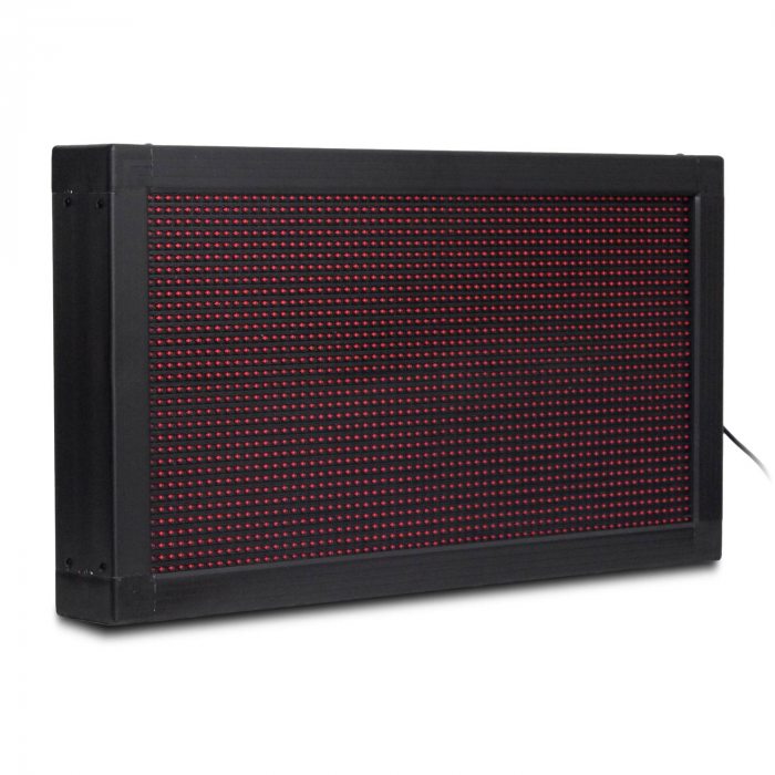 LED ticker 72x40 cm red WiFi advertising sign indoors P10