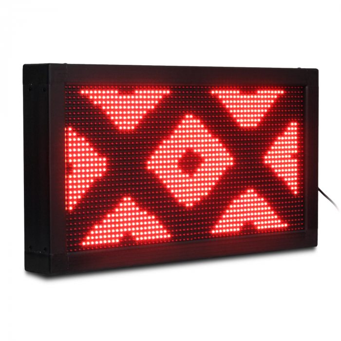 LED ticker 72x40 cm red WiFi advertising sign indoors P10