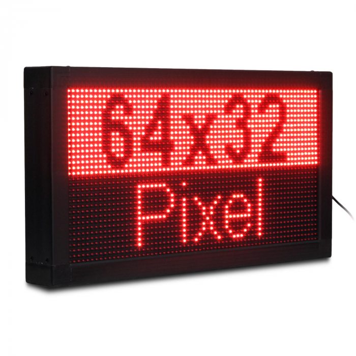 LED ticker 72x40 cm red WiFi advertising sign indoors P10