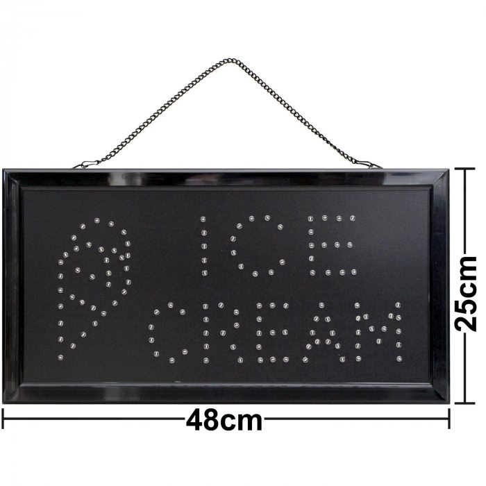 LED-Eisschild unbeleuchtet