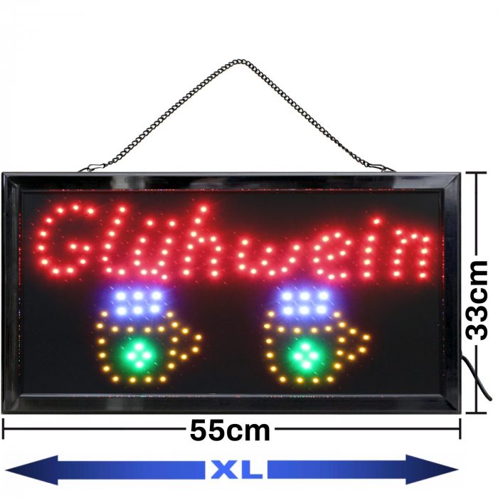 LED Glühwein Schild leuchtend