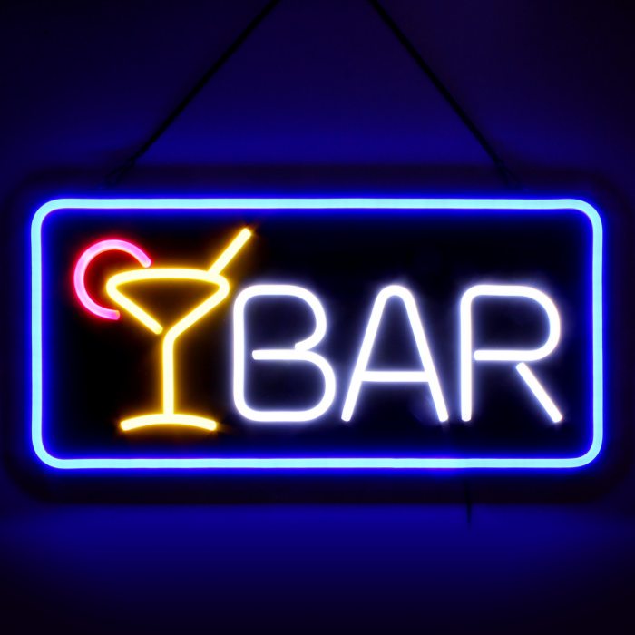Nachtatmosphäre BAR Neonschild