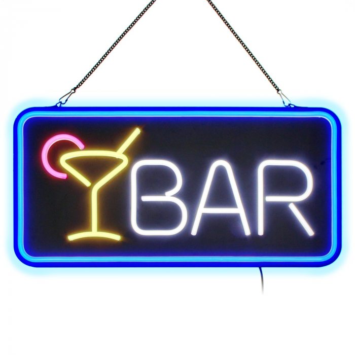 coktail bar neo led schild