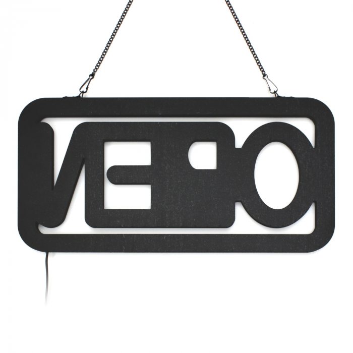 Backside Pink OPEN hanging board