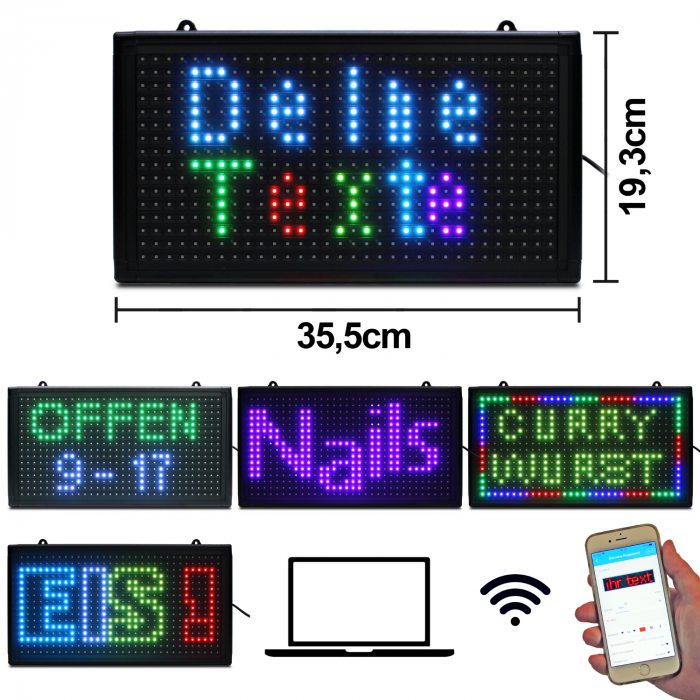 LED Matrix Tafel mit einfacher Bedienung per App und PC