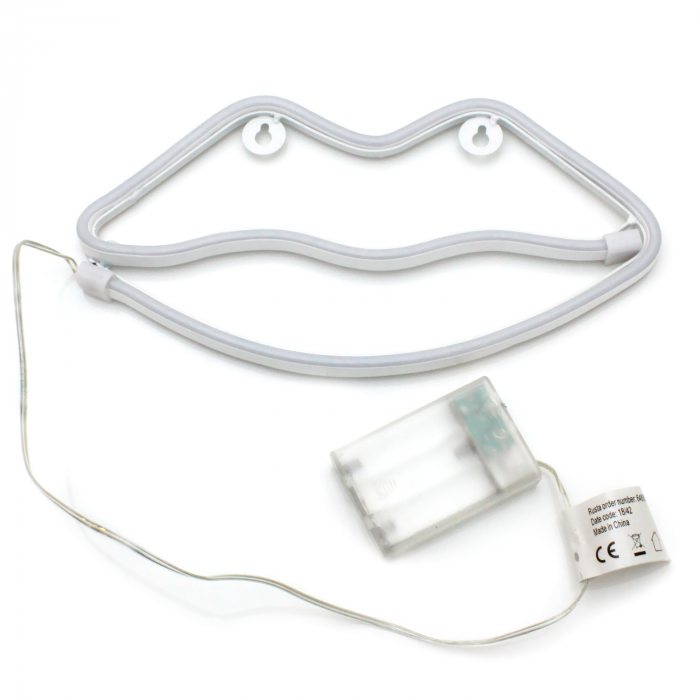 LED Mund-Wanddeko