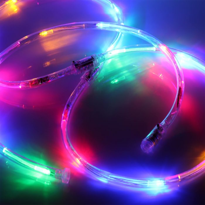 Halskette Mini LED-Lichterschlauch Umhänger mit Lauflicht Effekt I batteriebetrieben erweiterbar I Leuchtkostüm I Mottoparty I LED Dekoratio