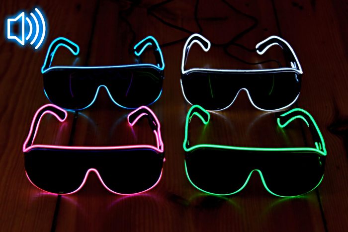 led Fliegerbrillen komplett