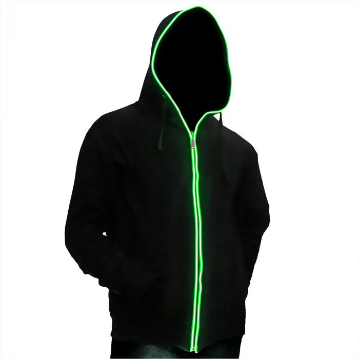 led hoodie green ligh up
