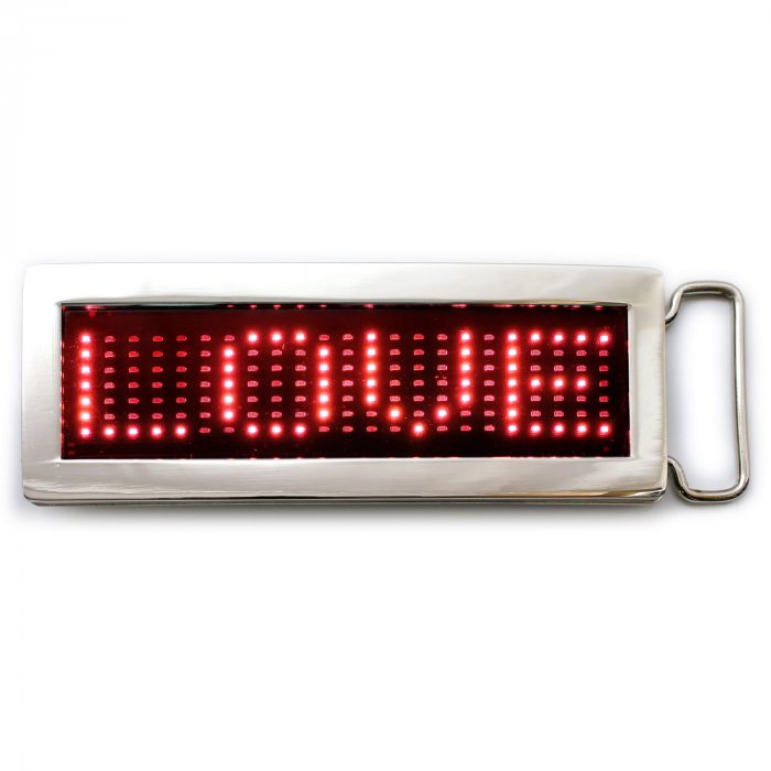 LED Text Gürtelschnalle