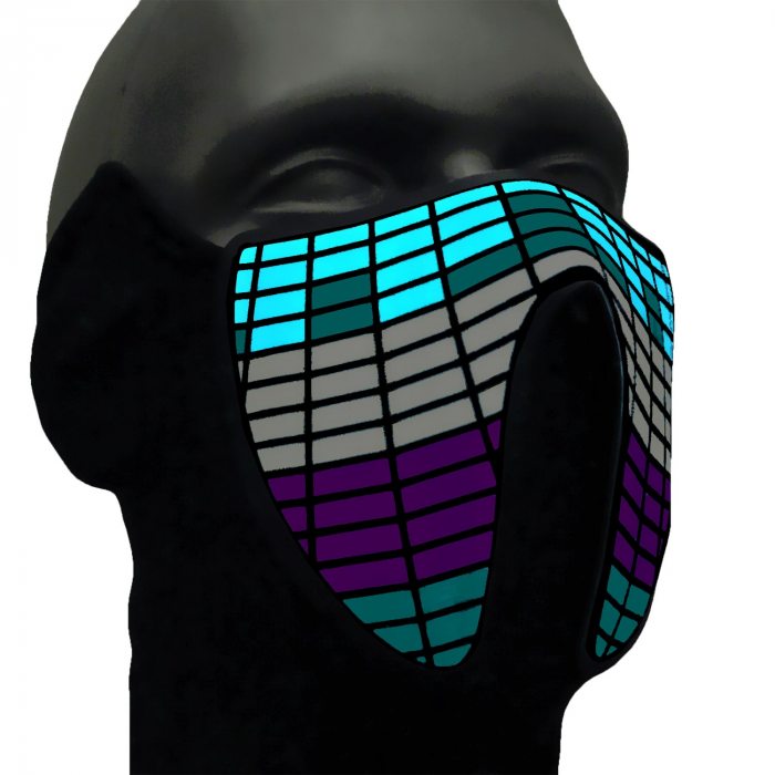 Equalizer LED-Maske Leuchtmaske Air I Party Maske Konzerte & Festival