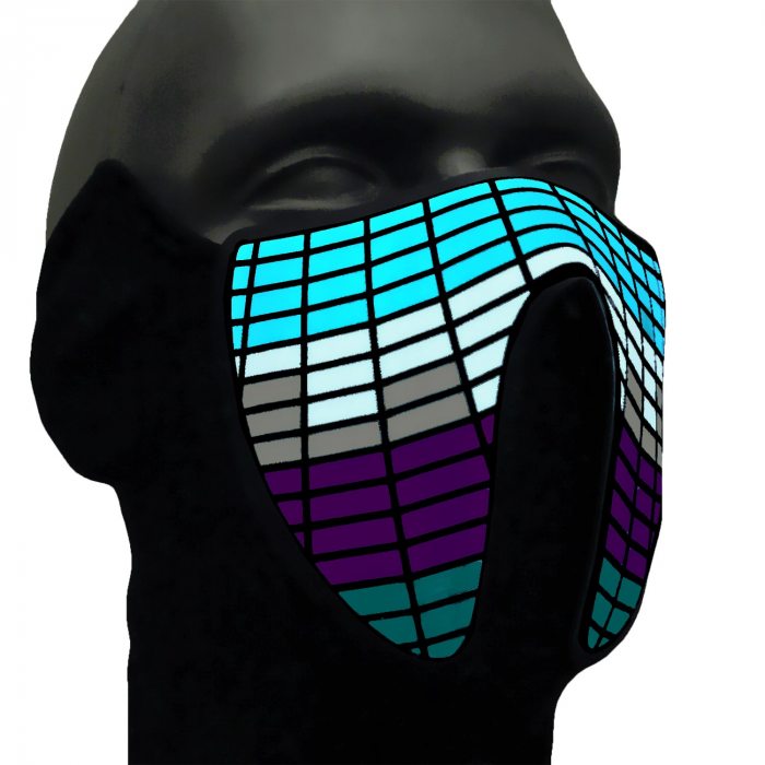 Equalizer LED-Maske Leuchtmaske Air I Party Maske Konzerte & Festival