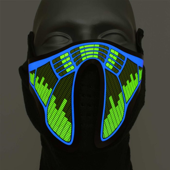 Cyborg LED-Rave-Maske Mund Nasemaske
