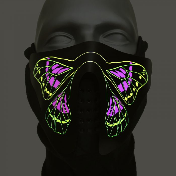 Schmetterling Gesichtsmaske LED-Maske leuchtende Tiermaske