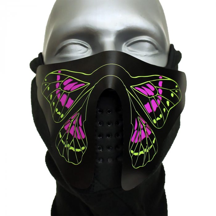Schmetterling Gesichtsmaske LED-Maske leuchtende Tiermaske