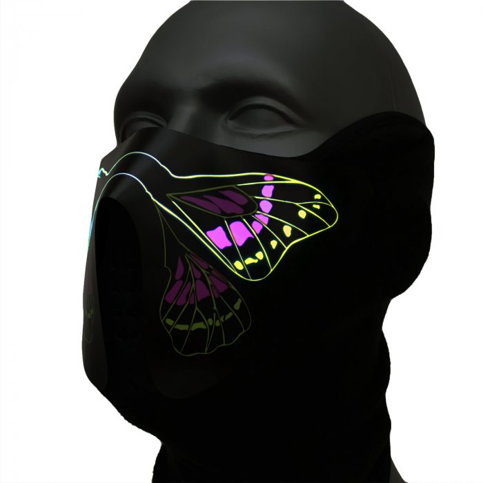Schmetterling Gesichtsmaske LED-Maske leuchtende Tiermaske