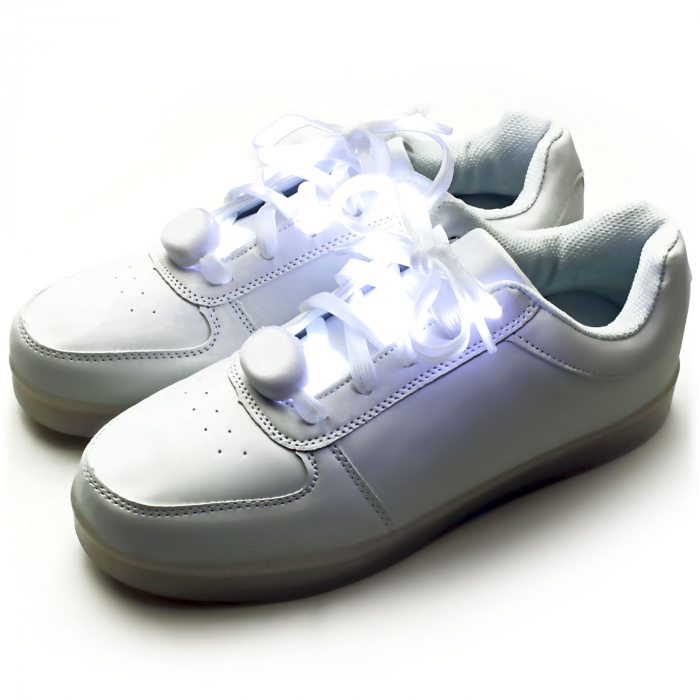 weiße led schnürsenkel nylon