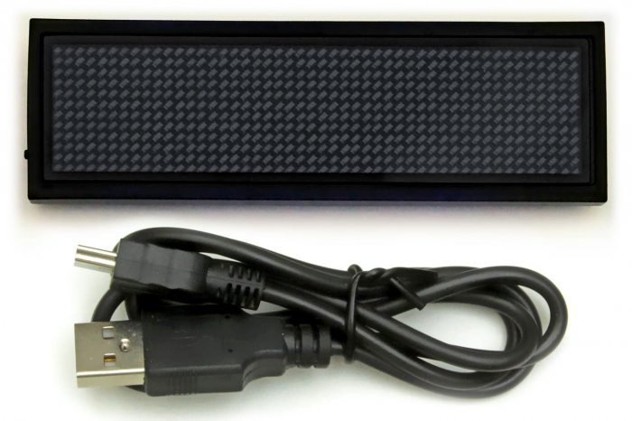USB LED-Schild Laufschrift weiß 12 x 48 Pixel